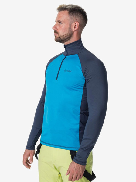 Kilpi Tricou termic albastru pentru bărbați cu guler vertical Kilpi WILLIE