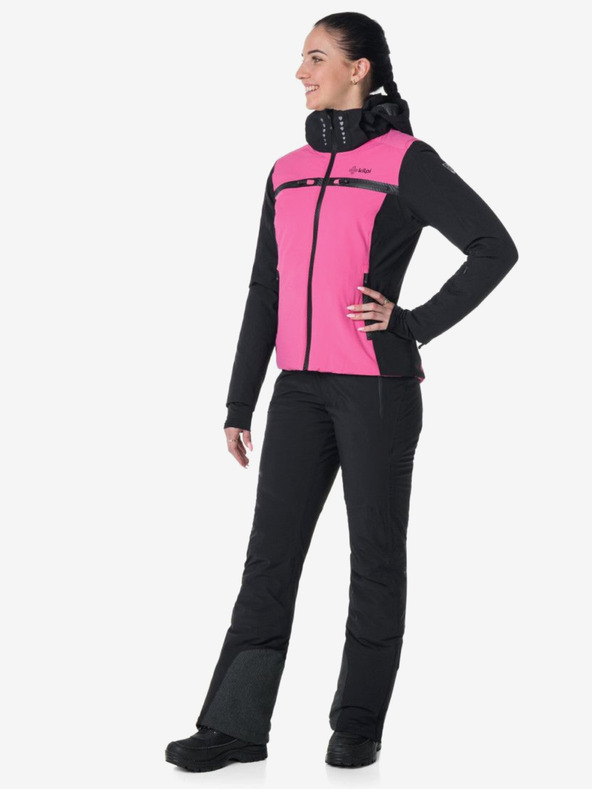 Kilpi Jachetă de schi de iarnă pentru femei, neagră și roz Kilpi HATTORI