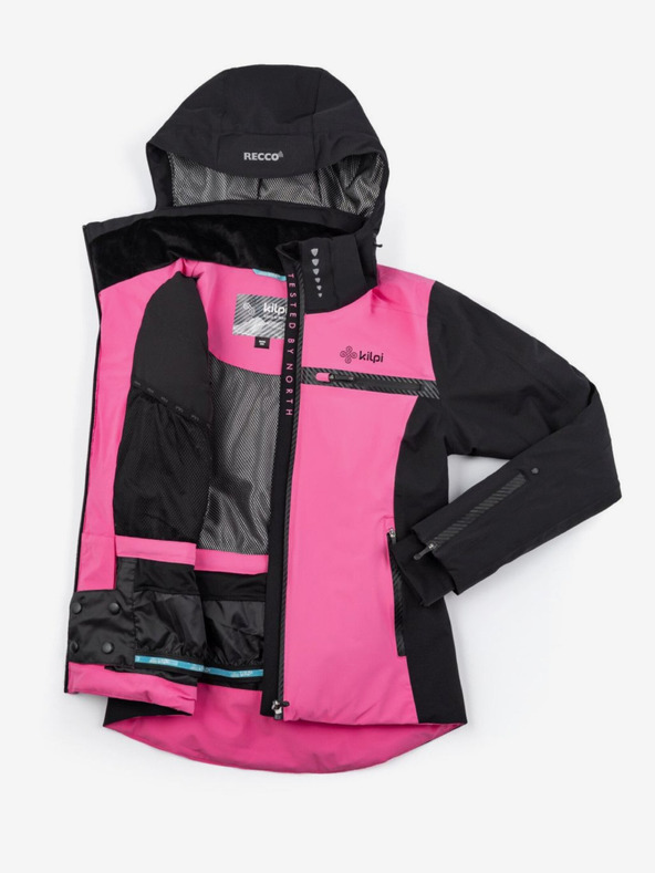 Kilpi Jachetă de schi de iarnă pentru femei, neagră și roz Kilpi HATTORI