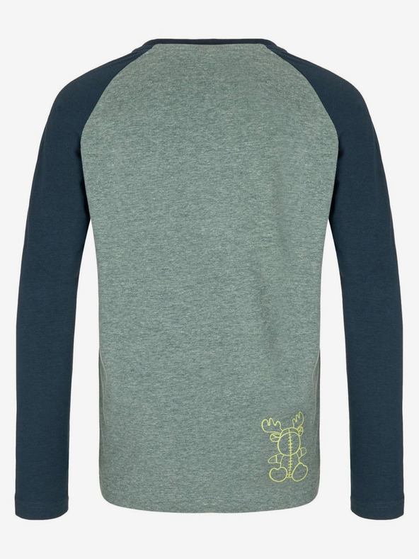 Kilpi Tricou cu mânecă lungă din bumbac albastru și verde pentru băieți Kilpi SONIER