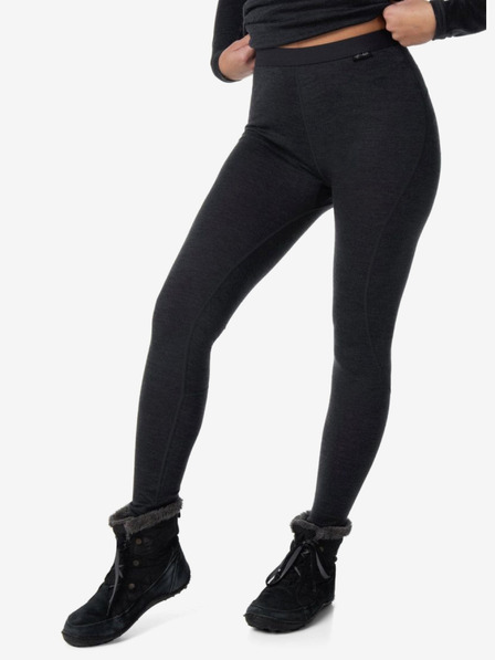 Kilpi Jambiere termice negre pentru femei din lână merino Kilpi MAVORA BOTTOM