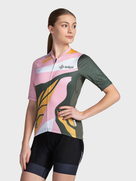Kilpi Tricou sport cu fermoar verde și roz pentru femei Kilpi RITAEL