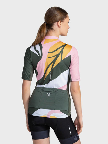 Kilpi Tricou sport cu fermoar verde și roz pentru femei Kilpi RITAEL