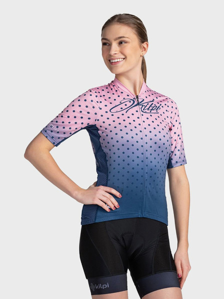 Kilpi Tricou sport pentru femei albastru și roz cu fermoar Kilpi RITAEL
