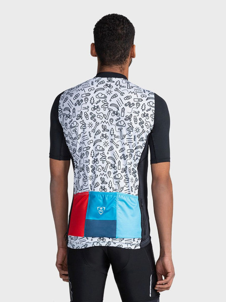 Kilpi Tricou sport imprimat pentru bărbați, alb-negru Kilpi RIVAL