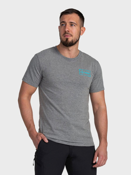 Kilpi Tricou bărbătesc cu spate imprimat gri Kilpi BANDE