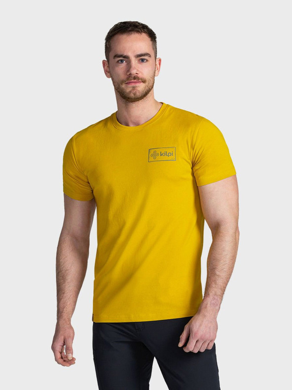 Kilpi Tricou bărbătesc cu spate imprimat galben Kilpi BANDE