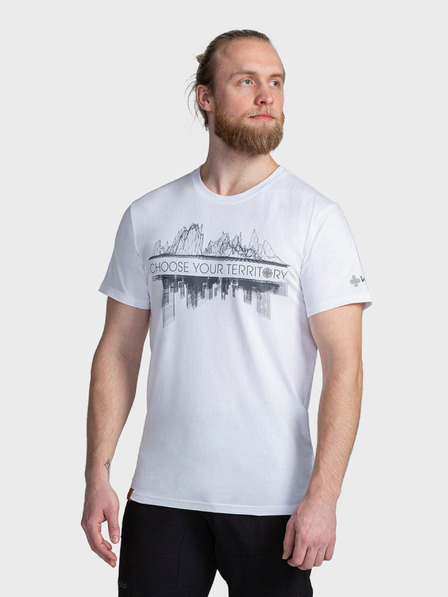 Kilpi Tricou bărbătesc imprimat alb Kilpi CHOOSE