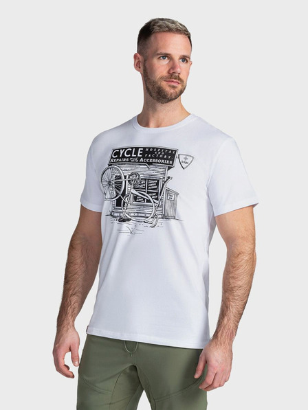 Kilpi Tricou bărbătesc imprimat alb Kilpi PORTELA