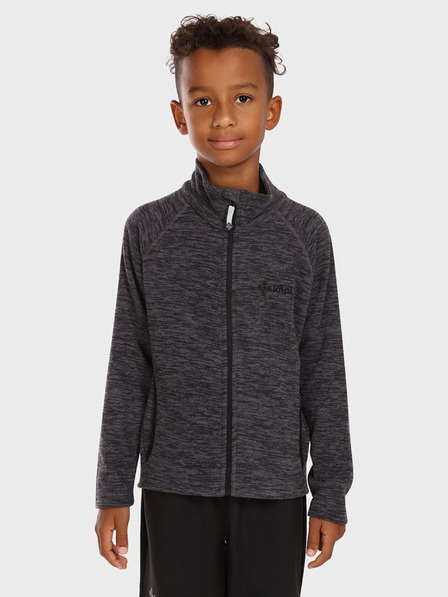 Kilpi Hanorac fleece pentru copii gri închis cu fermoar Kilpi ALACANT