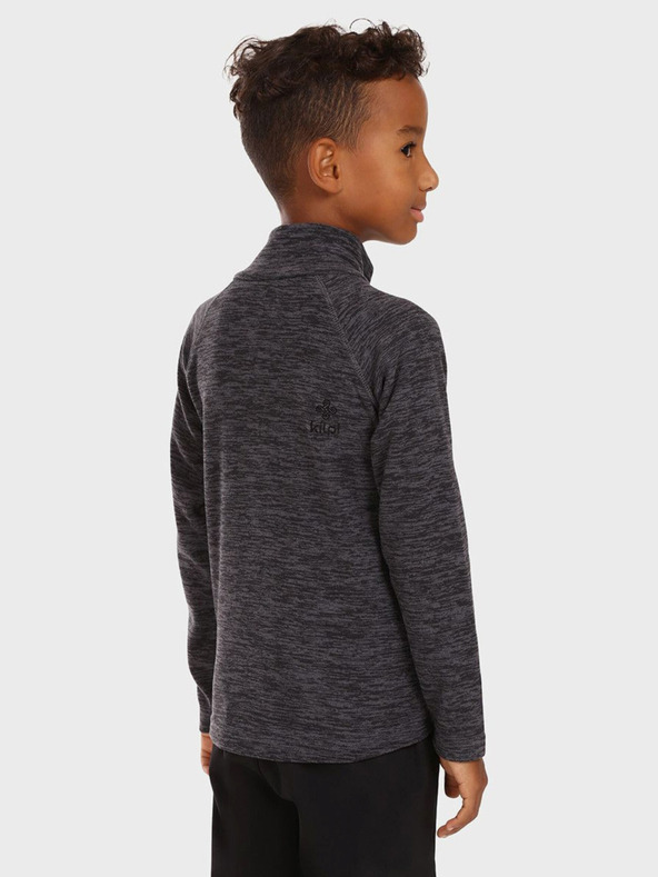 Kilpi Hanorac fleece pentru copii gri închis cu fermoar Kilpi ALACANT