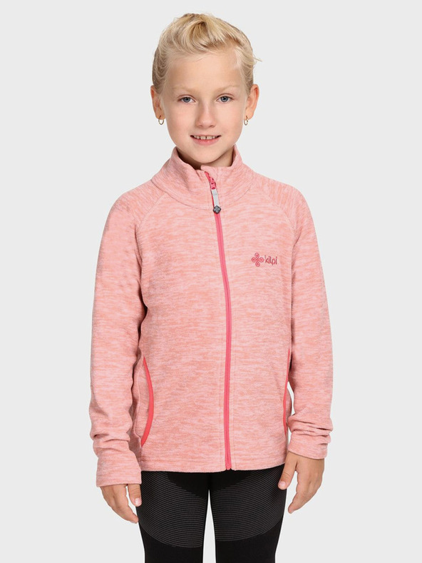 Kilpi Hanorac fleece pentru fete roz cu fermoar Kilpi ALACANT