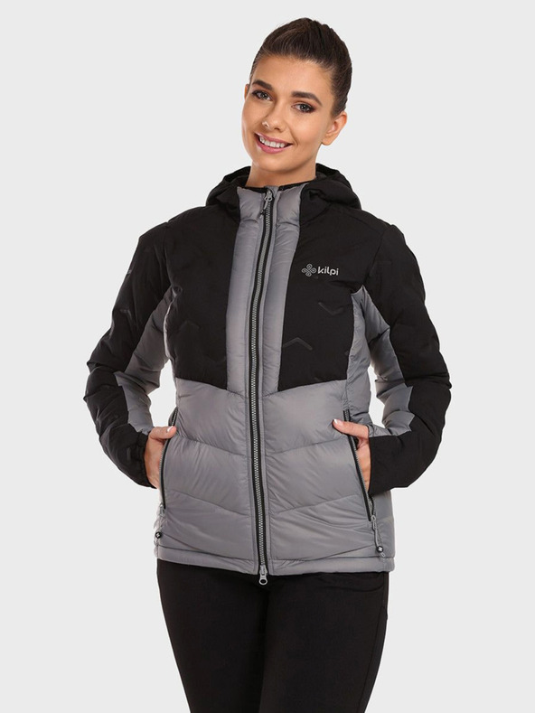 Kilpi Jachetă matlasată de iarnă pentru femei, neagră și gri Kilpi TEVERY
