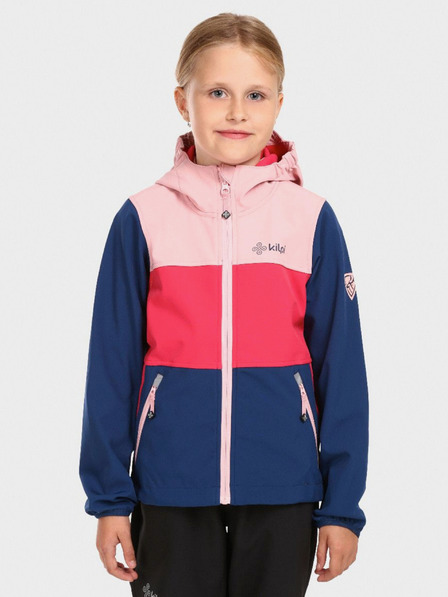 Kilpi Jachetă softshell albastră și roz pentru fete Kilpi RAVIA