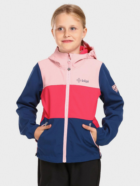 Kilpi Jachetă softshell albastră și roz pentru fete Kilpi RAVIA