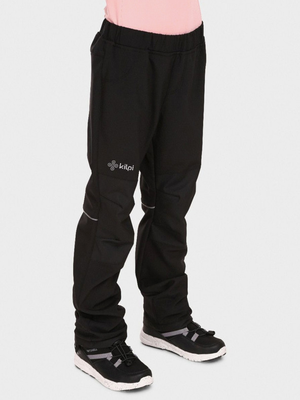 Kilpi Pantaloni softshell negri pentru copii Kilpi RIZO
