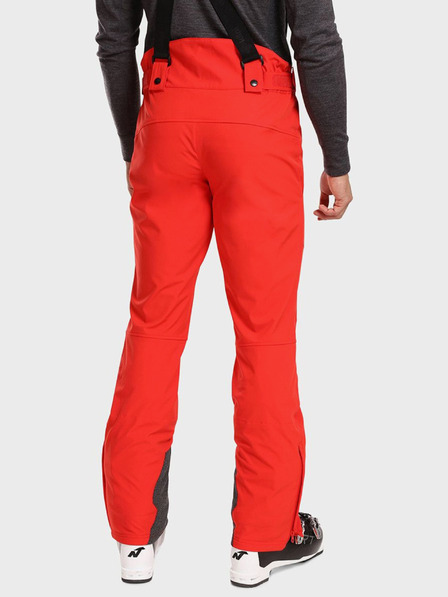 Kilpi Pantaloni de schi softshell roșii pentru bărbați Kilpi RHEA