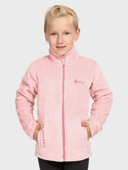 Kilpi Hanorac cu fermoar din fleece pentru fete, roz deschis KILPI ERIN
