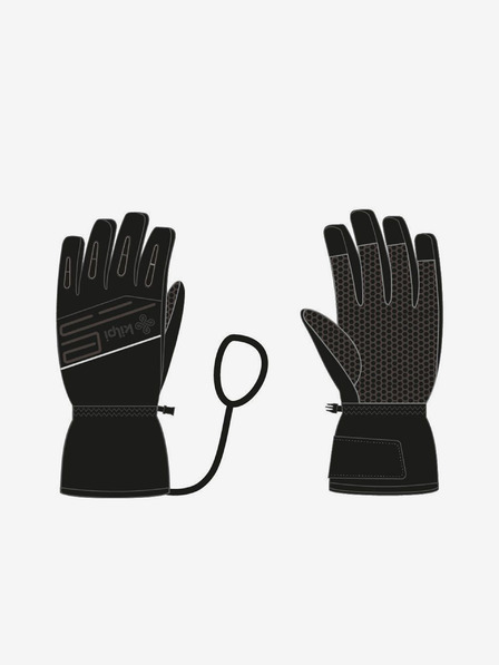 Kilpi Mănuși de schi unisex negre Kilpi CEDRIQ