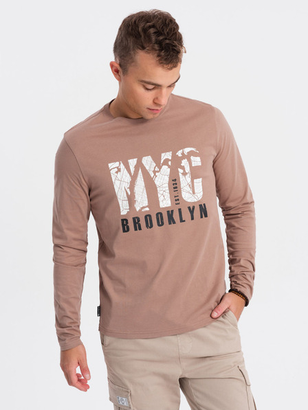 Ombre Clothing Tricou bărbătesc maro Ombre Clothing