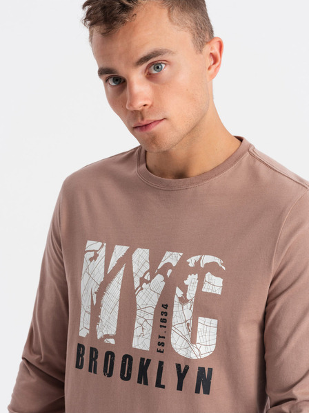 Ombre Clothing Tricou bărbătesc maro Ombre Clothing