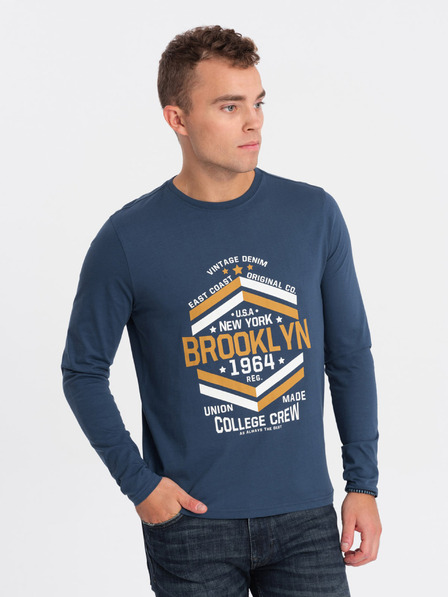 Ombre Clothing Tricou bărbați albastru închis Ombre Clothing