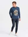 Ombre Clothing Tricou bărbați albastru închis Ombre Clothing