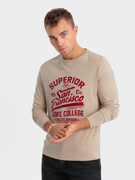 Ombre Clothing Tricou bărbătesc bej Ombre Clothing