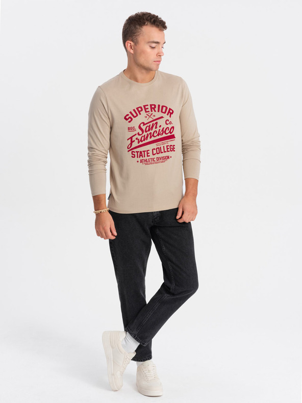 Ombre Clothing Tricou bărbătesc bej Ombre Clothing