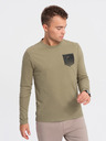 Ombre Clothing Tricou kaki pentru bărbați Ombre Clothing