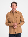 Ombre Clothing Cămașă pentru bărbați maro Ombre Clothing