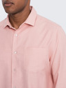 Ombre Clothing Cămașă Ombre Clothing roz deschis pentru bărbați