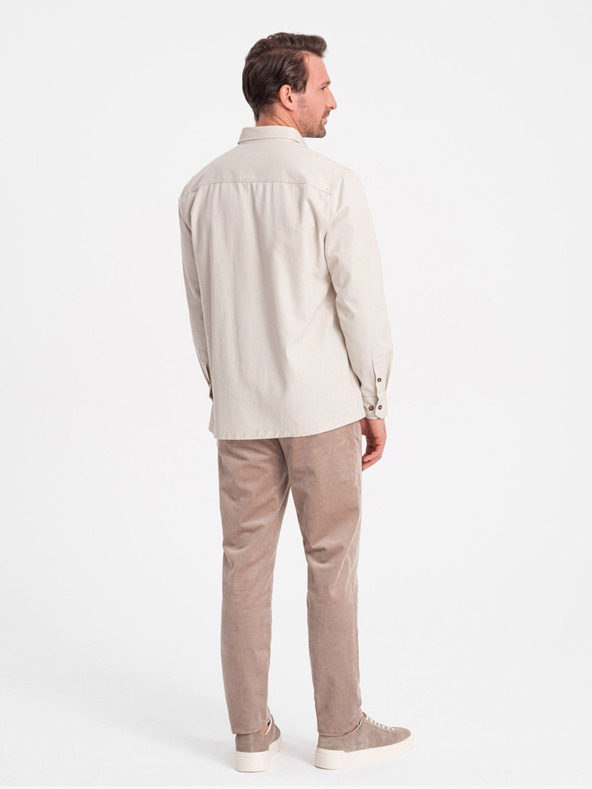 Ombre Clothing Supracămașă cremă Ombre Clothing pentru bărbați