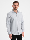 Ombre Clothing Cămașă Ombre Clothing gri deschis pentru bărbați