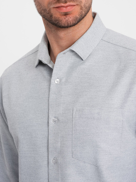 Ombre Clothing Cămașă Ombre Clothing gri deschis pentru bărbați