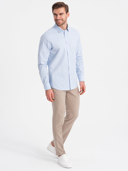 Ombre Clothing Cămașă albastru deschis pentru bărbați Ombre Clothing