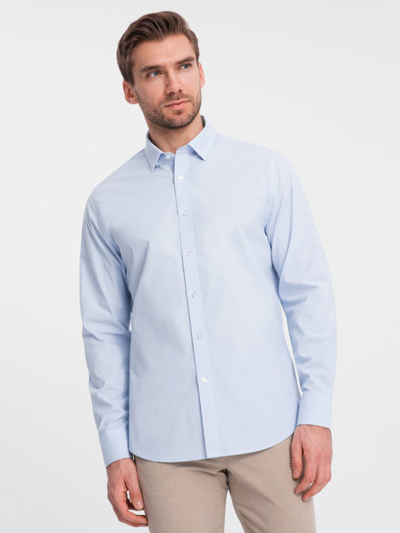 Ombre Clothing Cămașă albastru deschis pentru bărbați Ombre Clothing