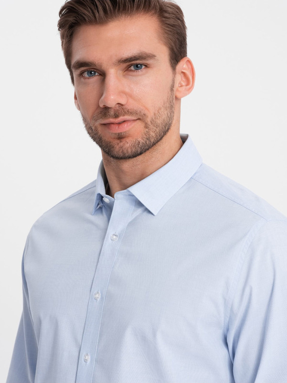 Ombre Clothing Cămașă albastru deschis pentru bărbați Ombre Clothing