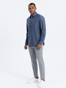Ombre Clothing Cămașă bărbați albastru închis Ombre Clothing