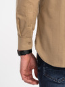 Ombre Clothing Cămașă bărbați Ombre Clothing maro deschis