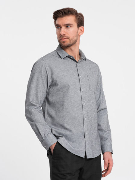 Ombre Clothing Cămașă Ombre Clothing gri deschis pentru bărbați