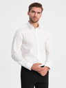 Ombre Clothing Cămașă albă cu model pentru bărbați de la Ombre Clothing