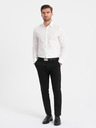 Ombre Clothing Cămașă albă cu model pentru bărbați de la Ombre Clothing