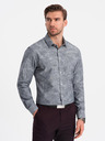 Ombre Clothing Cămașă cu model gri pentru bărbați Ombre Clothing