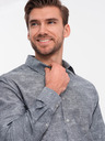 Ombre Clothing Cămașă cu model gri pentru bărbați Ombre Clothing