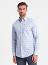 Ombre Clothing Tricou albastru deschis pentru bărbați cu model Ombre Clothing