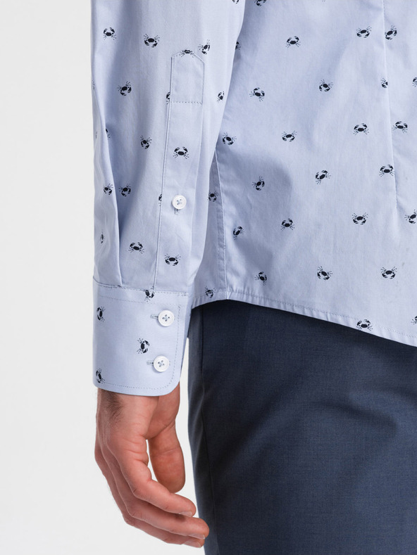 Ombre Clothing Tricou albastru deschis pentru bărbați cu model Ombre Clothing