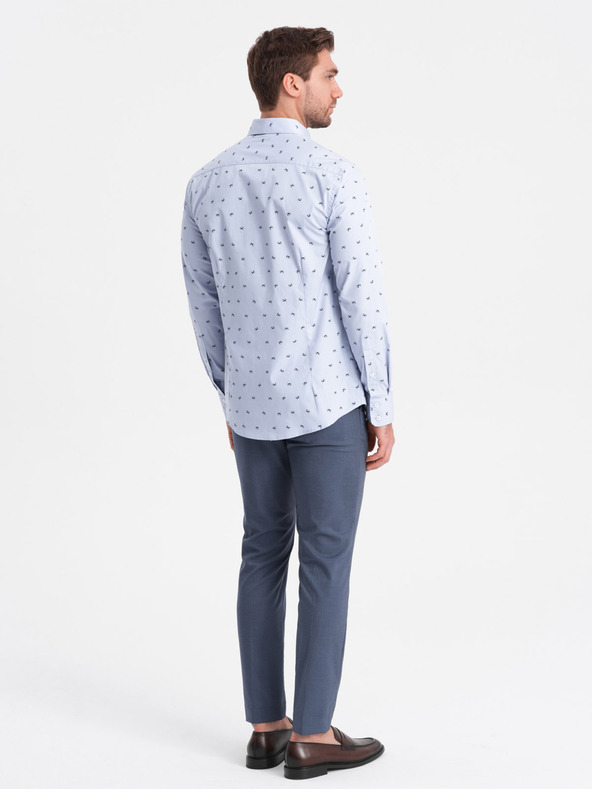 Ombre Clothing Tricou albastru deschis pentru bărbați cu model Ombre Clothing