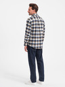 Ombre Clothing Cămașă de flanelă în carouri maro și albastru pentru bărbați by Ombre Clothing
