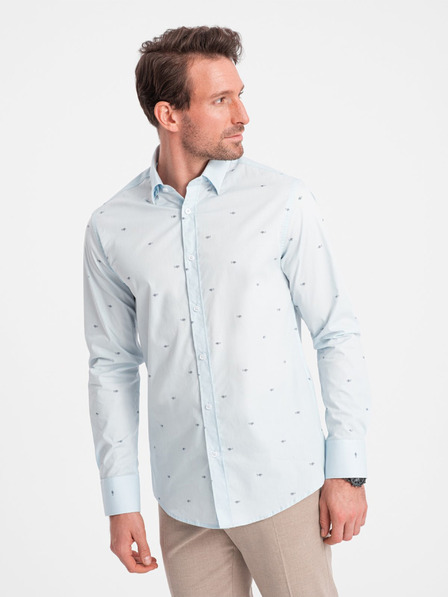 Ombre Clothing Tricou albastru deschis pentru bărbați cu model Ombre Clothing